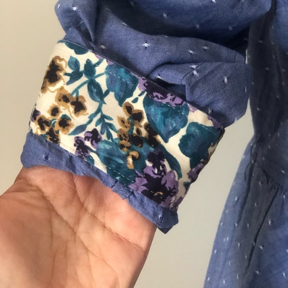 Anthropology tiered chambray tiered shirtdress - Picture 5 of 8